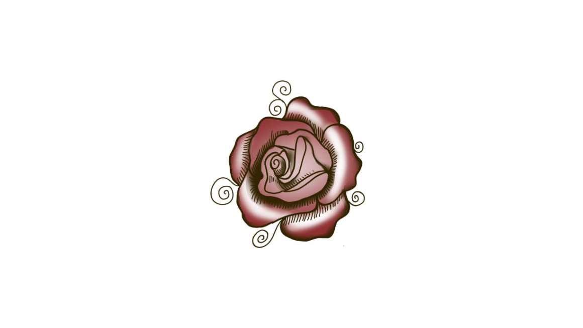 How to Draw A Rose Tattoo Easily